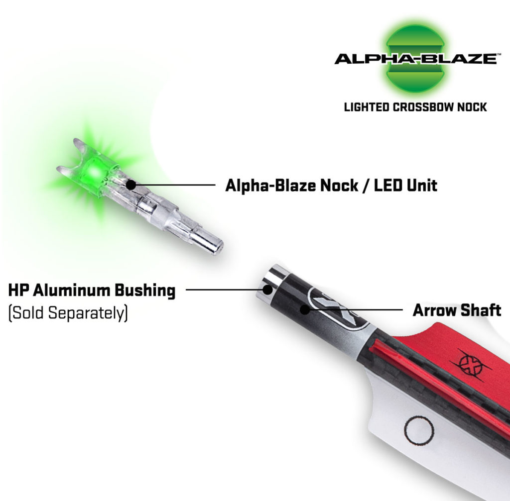 Lighted Alpha Blaze Pro Elite 400 Carbon Crossbow Arrows TenPoint